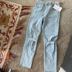 Zara high rise ankle length jeans